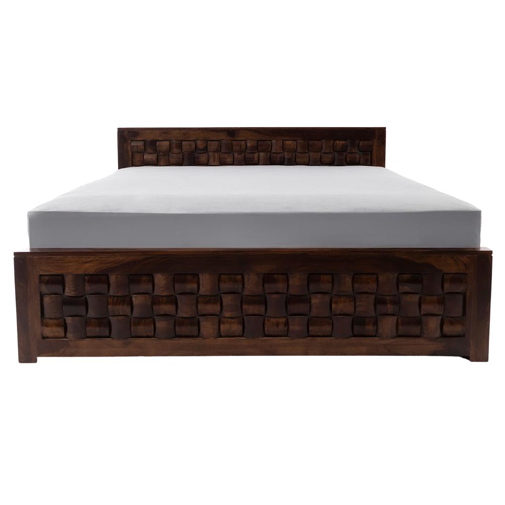 Imani Queen Size Sheesham Wood Bed Without Storage