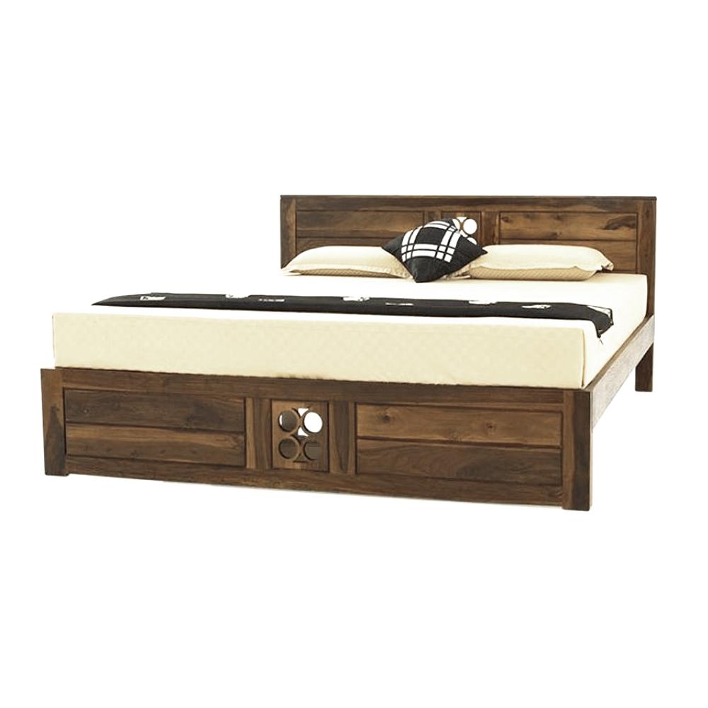 Jeremy  Queen Size Solid Wooden Bed In Provincial Teak Finish