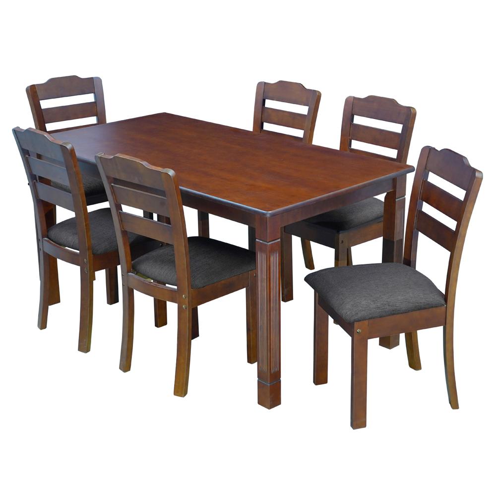 Ruki 1+6 Solid Wood Dining Table